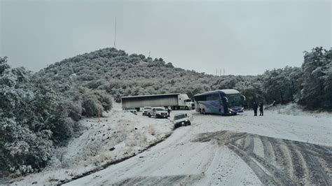 Cierran tramo Cananea Ímuris por nevada Batarete