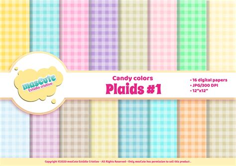 Digital Paper Pack Plaids By Mascuteestudio Thehungryjpeg