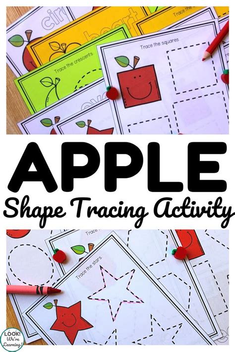 Apple Shapes Printable Apple Shape Tracing Activity In 2023