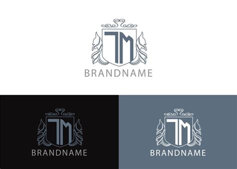 Mod Le De Conception De Logo De Lettre Initiale Monogramme Moderne Tm