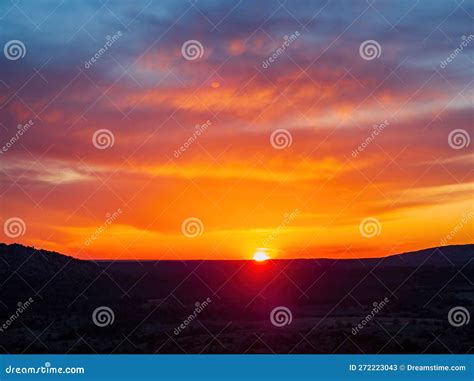 Sunset Landscape of Wichita Mountains National Wildlife Refuge Stock ...