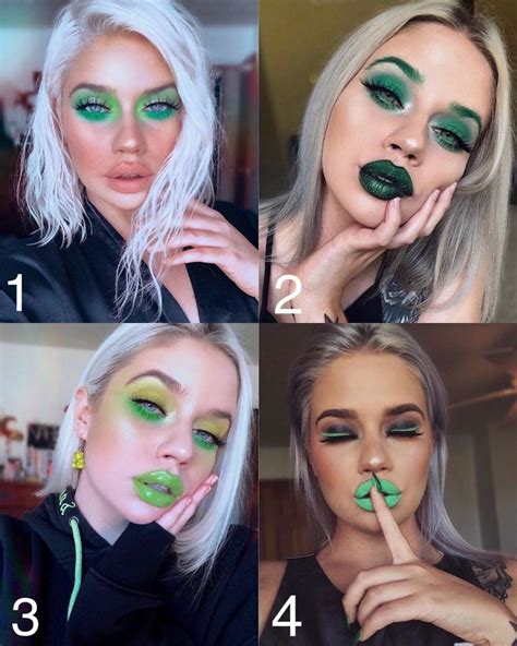 Pin by ZinasEye on Makeup ideas | Green makeup, Halloween makeup looks ...