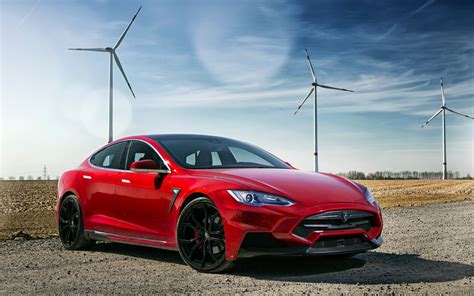 Red sedan, car, electric car, Tesla S, Tesla Motors HD wallpaper ...