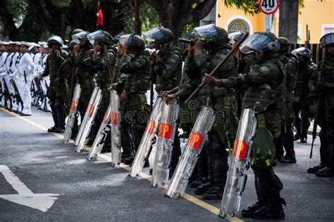 Brazilian Army Soldiers during a Military Parade in Celebration of Brazil Independence Editorial ...