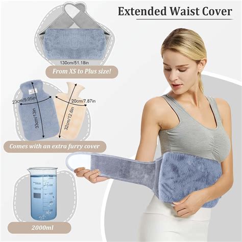 Wearable Hot Water Bottle Belt With Waist Cover L Pvc Pouch For Pain Relief Bonilife Hot