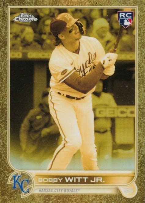 Bobby Witt Jr 2022 Topps Gilded Collection 151 Cast In Gold Extended