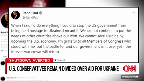 U S Conservatives Divided Over The Removal Of Ukraine Funding From Stopgap Bill Cnn Politics