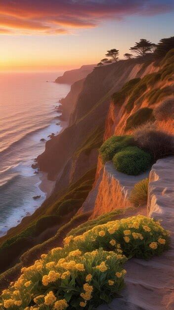 Premium Photo | Cliffside Sunrise