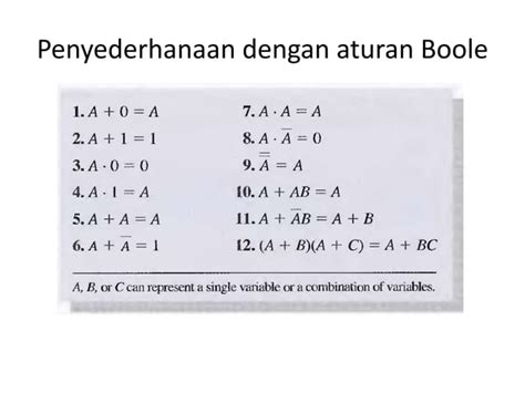 Aljabar Boole Dan De Morgan Kelas B Pptx