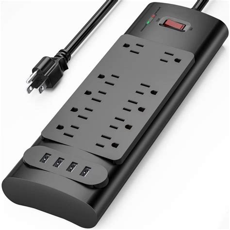 UPC 743014194197 Etokfoks 6 Ft Long Extension Cord 10 Outlet Power