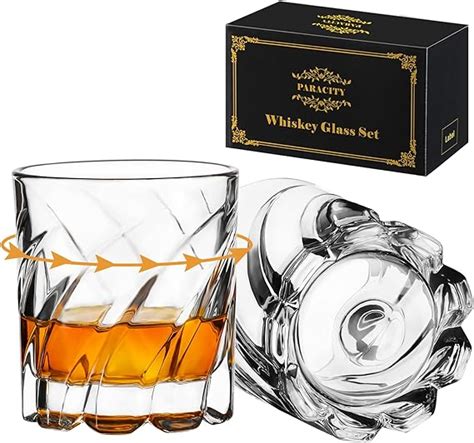 PARACITY Whisky Gläser mit 2 Stück Schwenkbares Whiskey Gläser