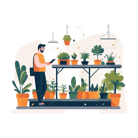 Premium AI Image | take care of plants vector illustration