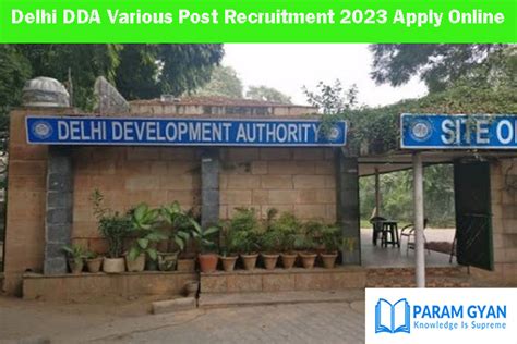 Delhi DDA Various Post Recruitment 2023 Apply Online