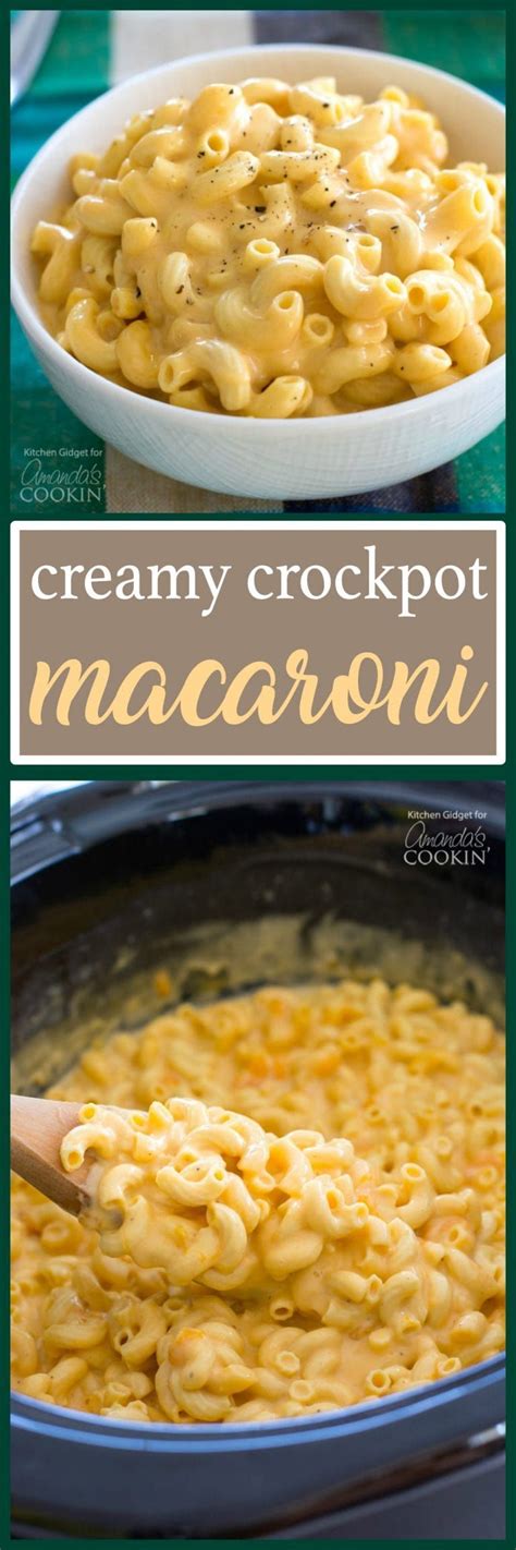 This Creamy Crockpot Macaroni And Cheese Starts With Uncooked Macaroni Just Throw The Milk