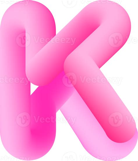 3d Pink Alphabet Letter K 45832447 Png