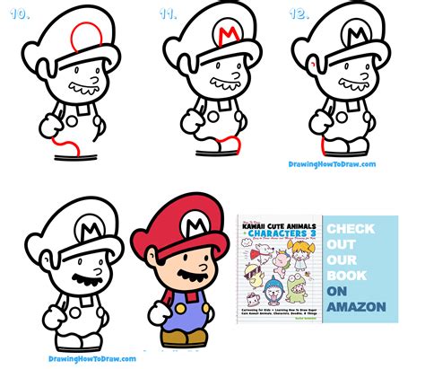 Easy methods to Draw a Cute Kawaii / Chibi Mario from Tremendous Mario ...