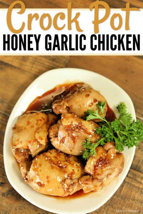 Crock Pot Honey Garlic Chicken Thighs - Slow cooker honey garlic chicken