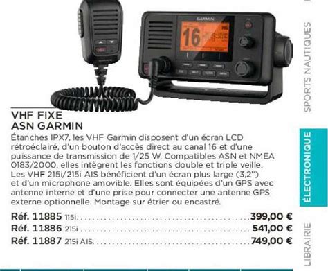 Promo Vhf Fixe Asn Garmin Chez Uship ICatalogue Fr