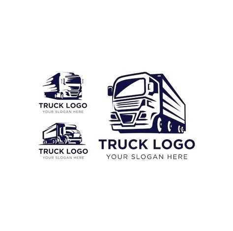 Lkw Logo Design Vektorillustrationen Premium Vektor