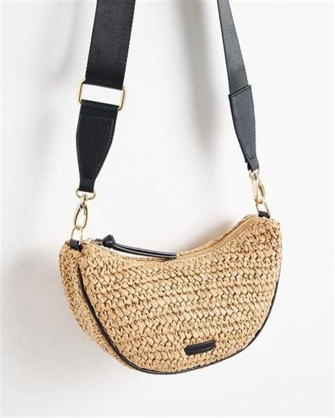 Oliver Bonas Betty Crochet Raffia Belt Bag In White Lyst