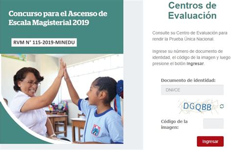 Consulte El Centro Donde Rendir El Examen De Ascenso Docente