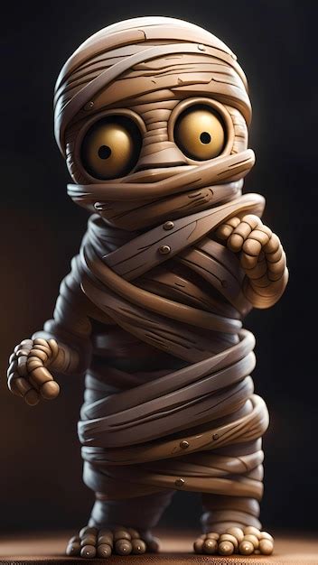 Premium AI Image Mummy 3D Cartoon Character Illustration