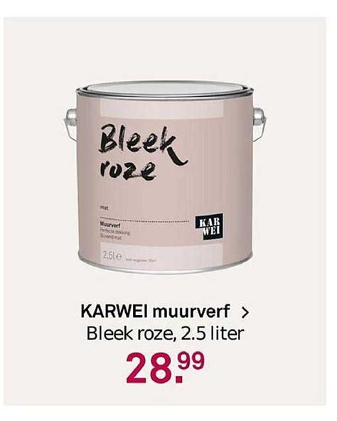 Karwei Muurverf Bleek Roze Liter Aanbieding Bij Karwei Folders Nl