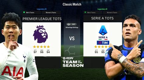 Premier League Tots Vs Serie A Tots In Eafc Youtube