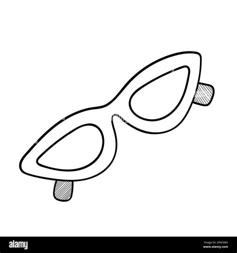 Vector Illustration Of Line Art Doodle Sunglasses Stock Vector Image