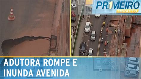 Adutora Rompe E Inunda Ruas E Pr Dios De Osasco Sp Primeiro Impacto