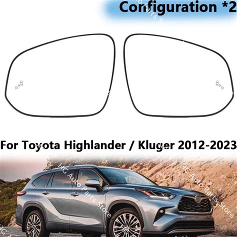 Untuk Toyota Highlander Kluger Kaca Spion Mobil Lensa Kaca