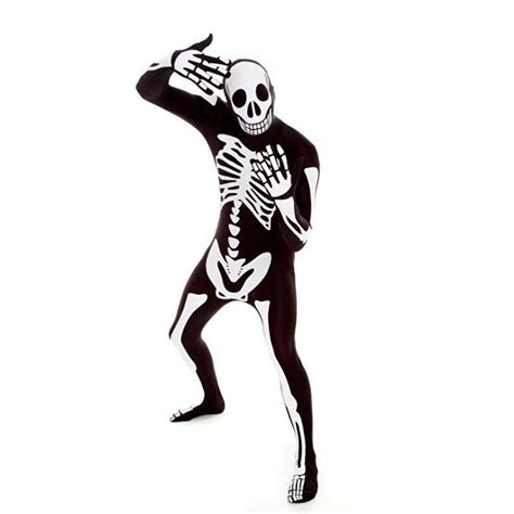 Morphsuits Glow Skeleton Creepy Scary Adult Bodysuit Halloween Costume 78-0019 - Fearless Apparel