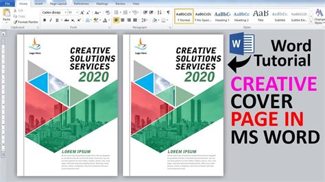 Make A Cover Page In Word