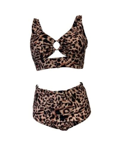 Str J K Pielowy Wysoki Stan Panterka Bikini Xl Cena Opinie Dwucz Ciowe