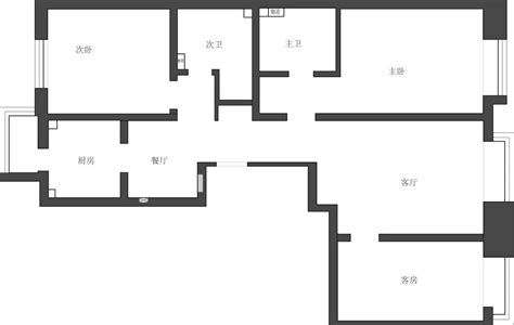 90㎡三居改两居，拆掉小卧室，换取大客厅！ 建e网设计案例