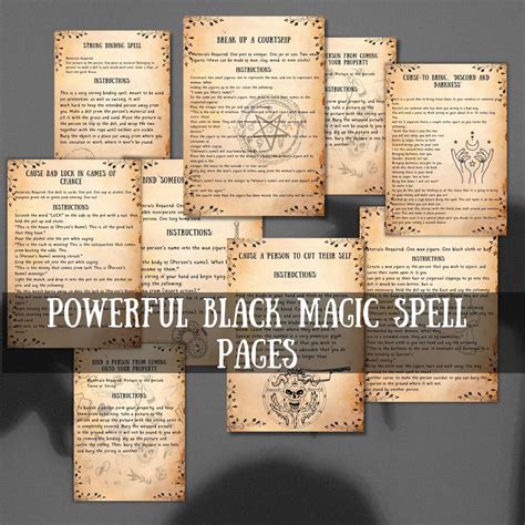 Greatest Black Magic Spells Pages, Witchcraft Book, Book of Shadows ...