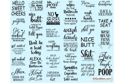 Bathroom Svg Bundle Bathroom Quote Svg Graphic By Ruyatreasures