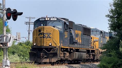 CSX SD70MAC Leads Manifest Fast Empty Coal Train Flies By Snouffer Rd