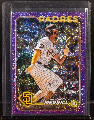 JACKSON MERRILL 2024 Topps Chrome 207 Purple Speckle Refractor RC