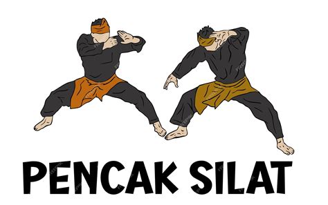 Vetor de ilustração pencak silat | Vetor Premium