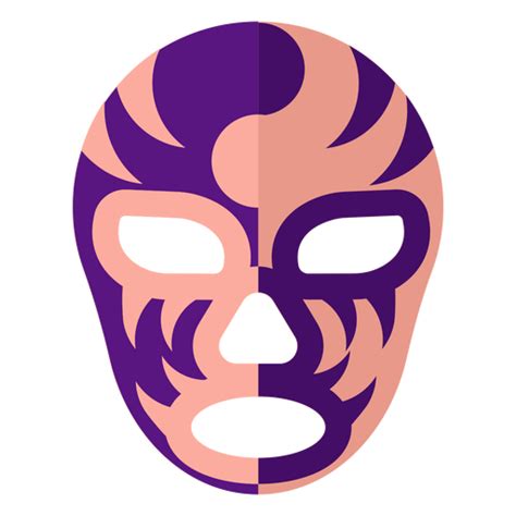 Diseño PNG Y SVG De Máscara De Luchador Stipe Yin Y Yang Plana Para