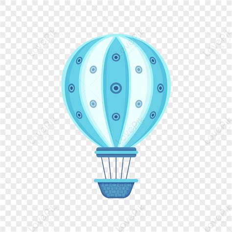Blue Cute Hot Air Balloon Cute Png Lovepik