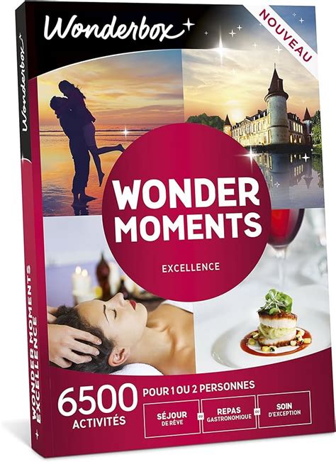 Wonderbox Coffret Cadeau Couple Wonder Moments Excellence 6500 Séjours Repas Ou Soins