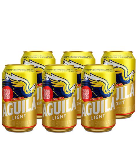 6 Pack Cerveza Aguila Light Lata 330cc Licores Medellín