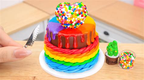 Rainbow Chocolate Cake 🌈🍫 Perfect Sweet Miniature Chocolate Cake