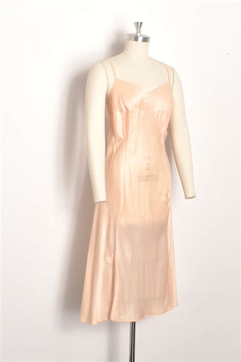 Vintage 40s Barbizon Rayon Satin Bias Cut Slipdress Pink By Barbizon Shop Thrilling