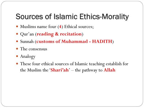 Ppt Islamic Ethics Powerpoint Presentation Free Download Id2222737