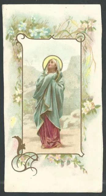 Antico Santino De La Madonna Dolorosa Image Pieuse Estampa Holy Card