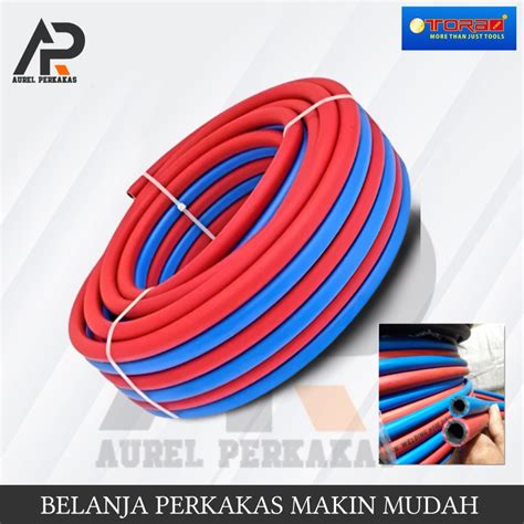 Jual SELANG LAS DOUBLE TORA OKSIGEN LPG TWIN WELDING HOSE Shopee