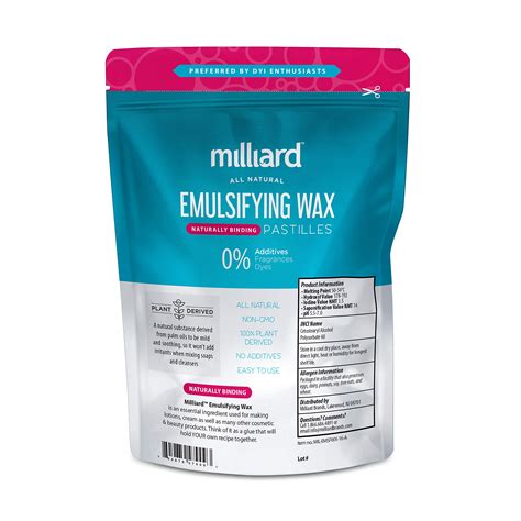 Milliard Non Gmo Emulsifying Wax Pastilles Nf 16 Oz Resealable